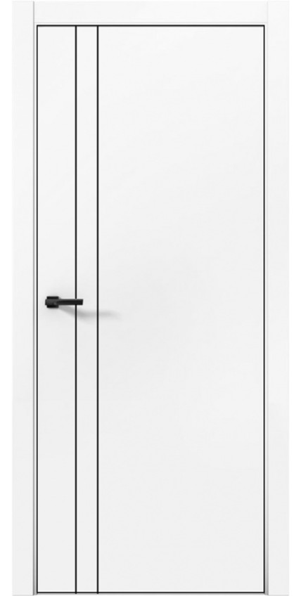 МЕЖКОМНАТНАЯ ДВЕРЬ FOX-4 Al  с черной кромкой