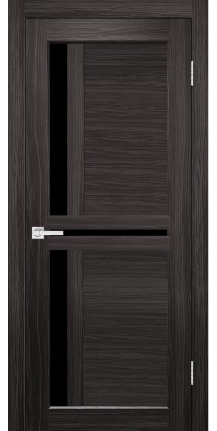 МЕЖКОМНАТНАЯ ДВЕРЬ ЕВРО19 с черным стеклом