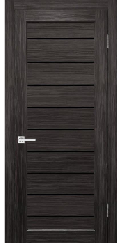 МЕЖКОМНАТНАЯ ДВЕРЬ ЕВРО 26 с черным стеклом