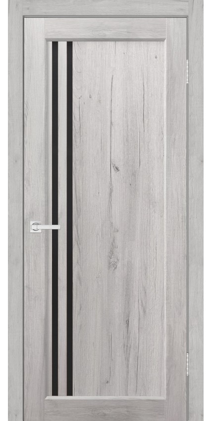 МЕЖКОМНАТНАЯ ДВЕРЬ ЕВРО 11 с черным стеклом