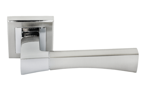 Дверные ручки Rucetti RAP 12-S SN/CP Цвет - Белый никель/хром