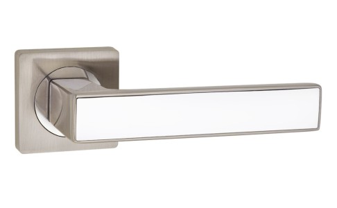 Ручка Ajax (Аякс) раздельная OPTIMA plus JK SN/WH-19 матовый никель/белый